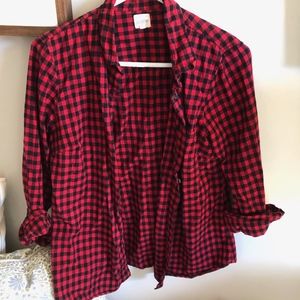 J. Crew Medium red buffalo check button down